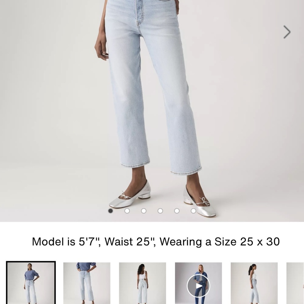 Levi’s Ribcage Straight Jeans in size:27 (Light Blue)